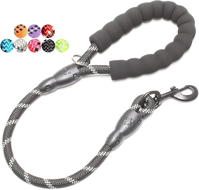 BAAPET 2/4/5/6 FT Dog Leash with Comfortable Padded Handle and Highly Reflective Threads for Small Medium and Large Dogs (2FT-1/2''