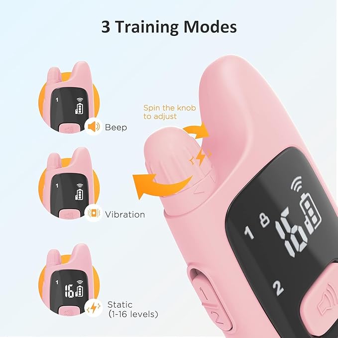 PATPET Dog Training Collar with Remote 2 Dogs 16 Levels