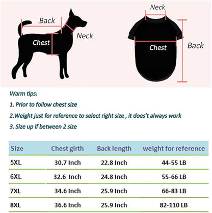 ANIAC Fall Dog Sweater for Large Dog Girl Boy 55-66 LB (6XL, Red)…