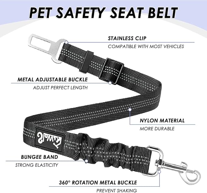 SlowTon Dog Car Seat Belt 1 Pack)