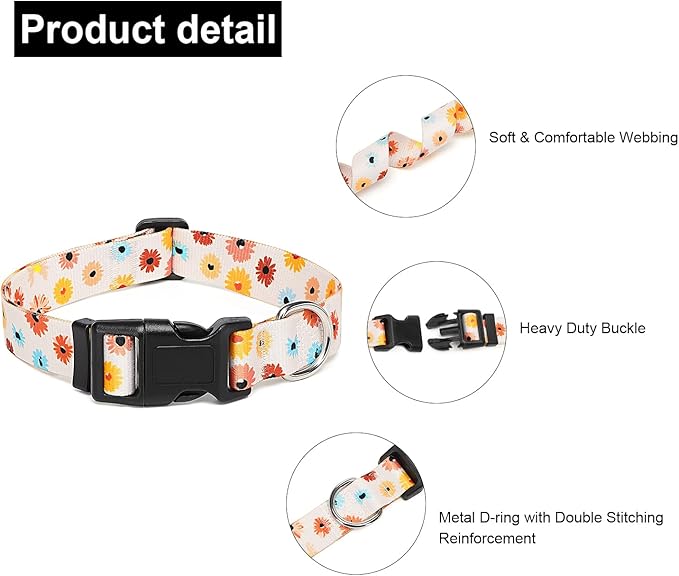Adjustable Dog Collar with Patterns