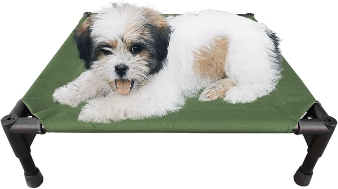 Love&go Elevated Dog Bed with Metal Frame Small-18.5x18.5x5.5 inch)
