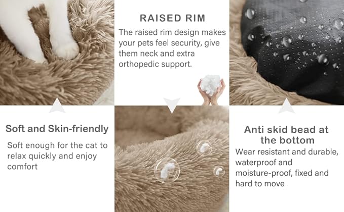 Geizire Cat Beds for Indoor Cats/Dog Beds for Small Dogs