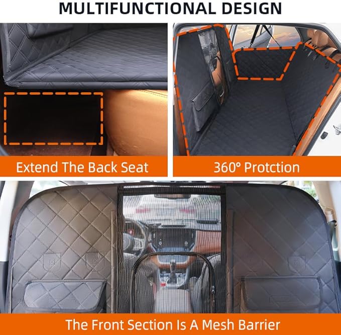 Heavy Duty Back Seat Extender for Dogs 2 in1