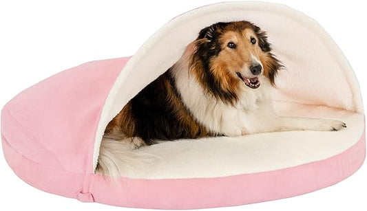 Furhaven 44" Round Cooling Gel Dog Bed for Large Dogs w/ Removable Washable Cover 80 lbs 44-inch