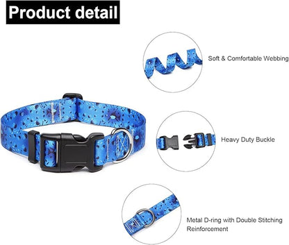 Adjustable Dog Collar with Patterns