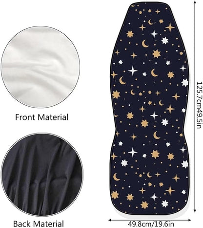 UNICEU Moon Star 2pc Front Seat Covers Stretchy