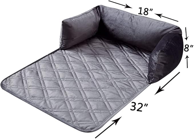 Brilliant Sunshine Premium Grey Silky Velvet Pet Sofa Bed
