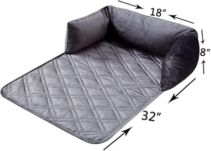 Brilliant Sunshine Premium Grey Silky Velvet Pet Sofa Bed