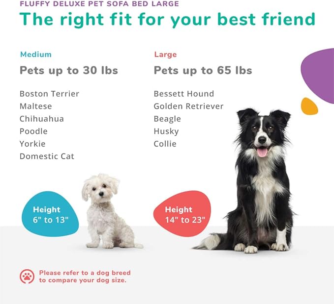 Keet Fluffy Deluxe Pet Bed (40x23x13)