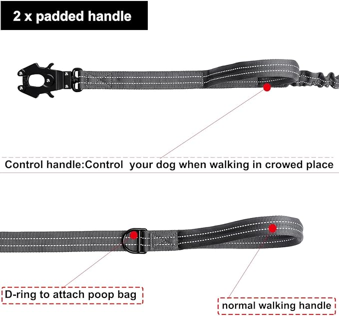 ICEFANG Tactical Dog Leash K9 Training 2 Control 6 FT)