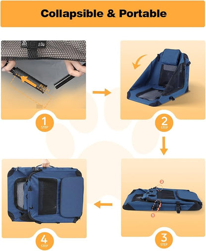 Extra Large Dog Crate with 2 Foldable Bowl 36 Inch (36" L 25" W 25" H,