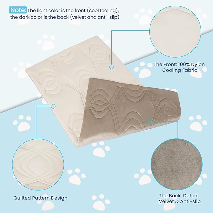 Iced 2.0 Dog Self-Cooling Mat for Large Dog 59"x40", Washable