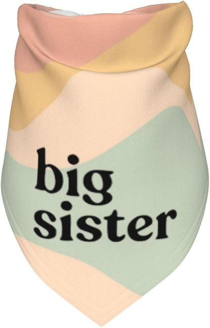 Big Sister Dog Bandana,Baby Announcement Dog Bandana,Gender Reveal,Pet Scarf, Pet Accessories for Photo Props Accessories (Yellow green)
