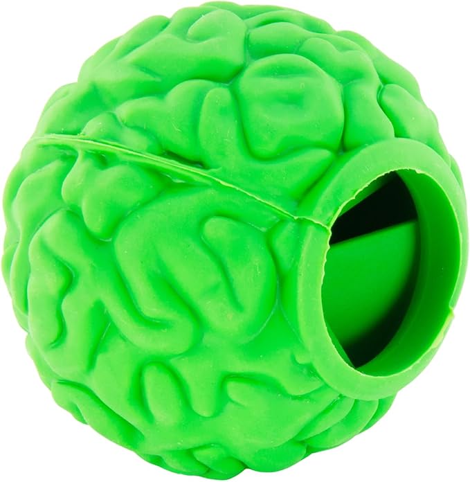 BULLOCK Dog Chew Toy Ball - Bite-Resistant Dog Treat Ball Dispenser Feeder - Ideal as Dog Puzzle Toys for Dog Boredom, Puppy Teething & Mind Stimulating Training Exercise (Green)