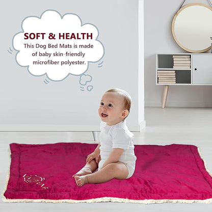 Dog Crate Mat Dog Bed Mat 27.5x43”Reversible Pet 500gms Sleeping