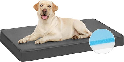 Veehoo Memory Foam Dog Bed for Large Dogs-Waterproof Dog Bed with Oxford Fabric Surface