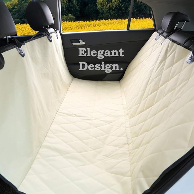 PET MAGASIN Durable Beige Pet Car Seat Cover