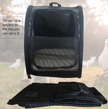 Bird Carrier Backpack,Bird Travel Carrier with Stand Perch,Waterproof Pads,Breathable & Portable,for Small Birds, Green Cheek, Cockatiel, Parrot