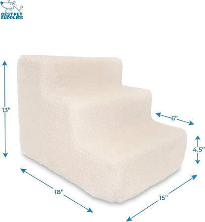 Best Pet Supplies Dog Stairs for Small Dogs & Cats 3-Step