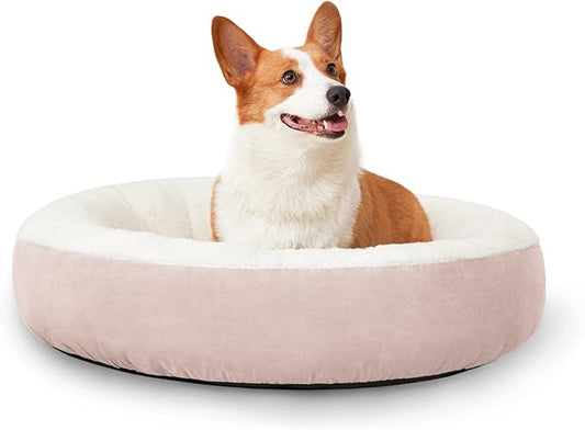 Love's cabin Round Donut Cat and Dog Cushion Bed 25in Pet