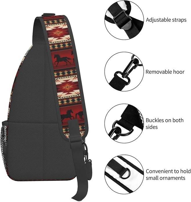 Stylish Sling Bag for Women Men Casual Backpack Crossbody Chest Shoulder Bag Gym Sports Travel Hiking Daypack