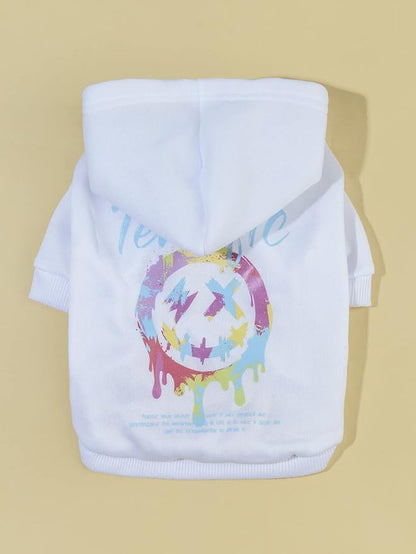 QWINEE Letter Graphic Cat Hoodie Breathable Stretchy Sweatshirts