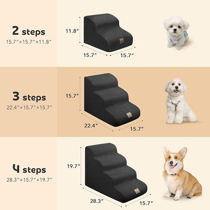 Mestuel Dog Stairs Ladder for Couch Bed Sofa 3-Tiers Dog