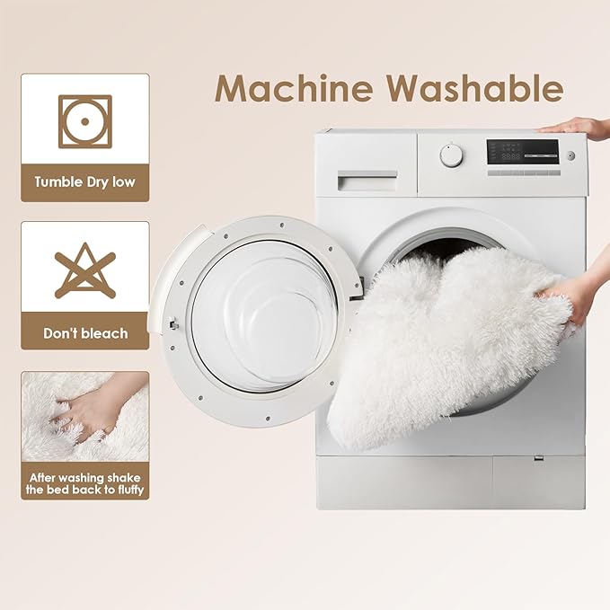 EHEYCIGA Fluffy Dog Crate Bed for Medium Dogs