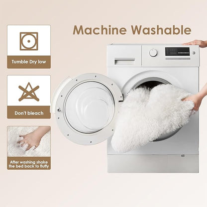 EHEYCIGA Fluffy Dog Crate Bed for Medium Dogs