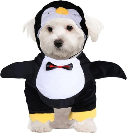 DELIFUR Dog Halloween Penguin Costume - Adorable Pet Clothes Animal Cosplay Halloween Costume for Cat and Puppy Holiday Funny Outfits (Penguin, X-Small)