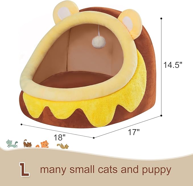 Jiupety Cute Cat Bed Honey Pot