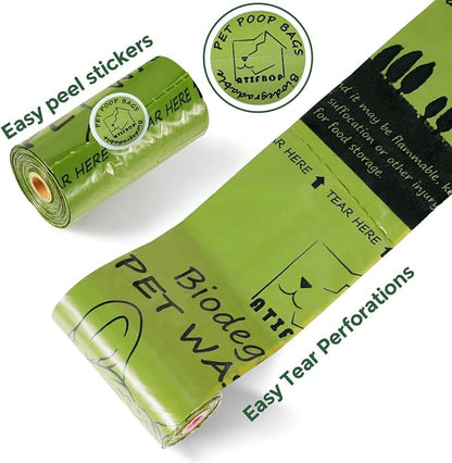 Biodegradable Dog Poop Bags 150 Count 10 Rolls with Dispenser