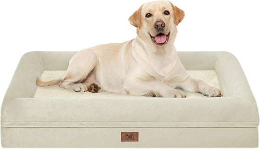 Orthopedic Washable Large Dog Bed: XLarge Dog Bed Bolster Waterproof