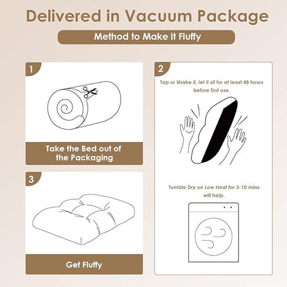 EHEYCIGA Fluffy Dog Crate Pad