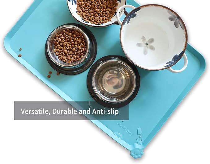Hoki Found Large Silicone Pet Food Mats Tray
