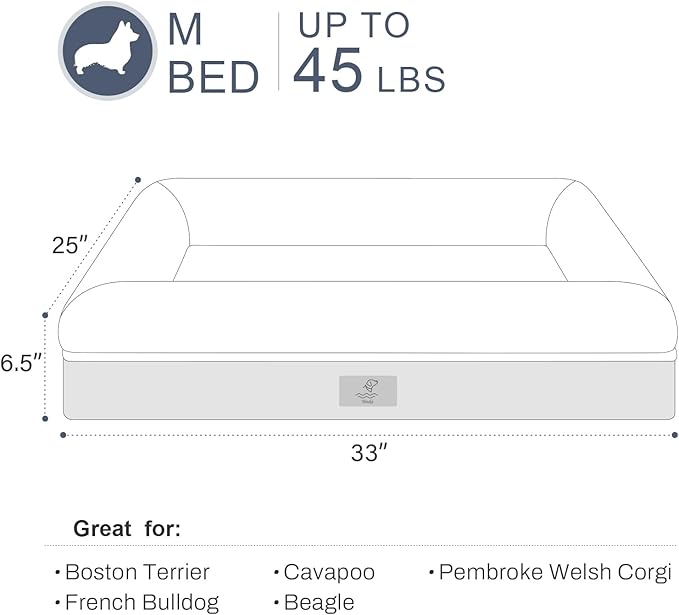 Large Dog Bed Orthopedic Washable: Medium Dog Bed