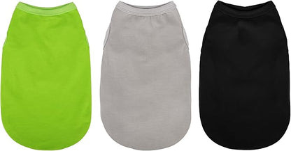 Upgrade Your Pup's Wardrobe: 3-Pack Sleeveless Cotton Dog