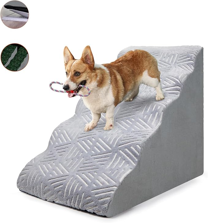 Dog Stairs for High Bed 24 Inches Tall 5 Steps