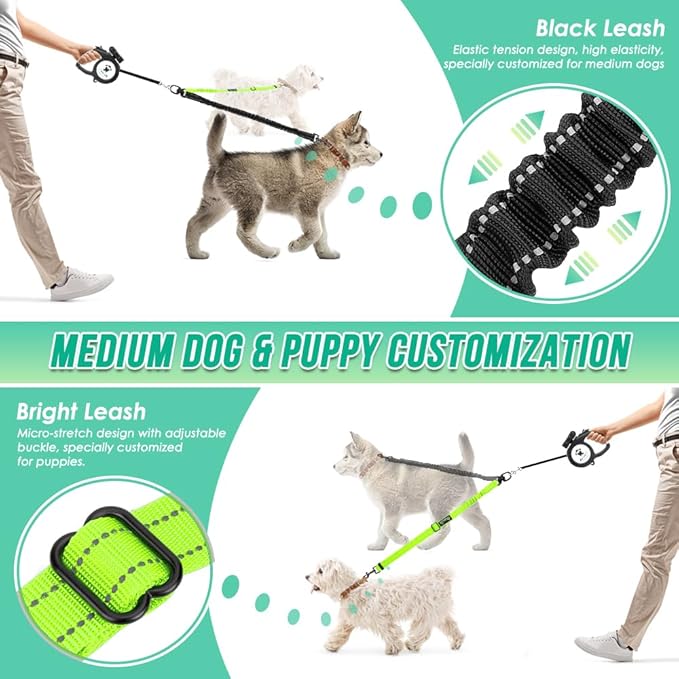 Two Dog Lead 2 in 1 Upgraded