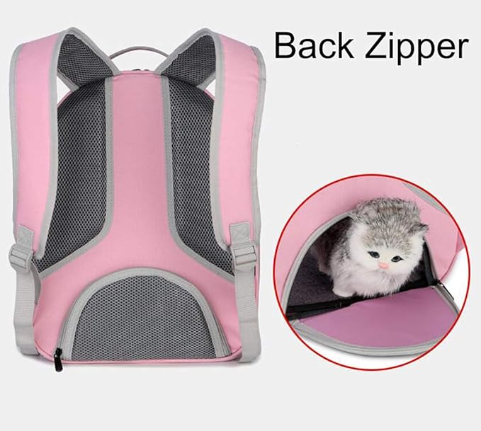 Magik Astronaut Pet Cat Dog Kitten Puppy Carrier Backpack Travel Full-View Breathable Bag Case Capsule for Small Dog and Cats, Transparent Waterproof Hiking Camping, Airline Approved (Pink)