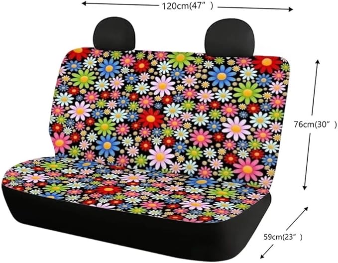 Doojoayie Rear Bench Car Seat Cover Split Bench Rear Seat Protector Back Seat Cover for Kids & Dogs