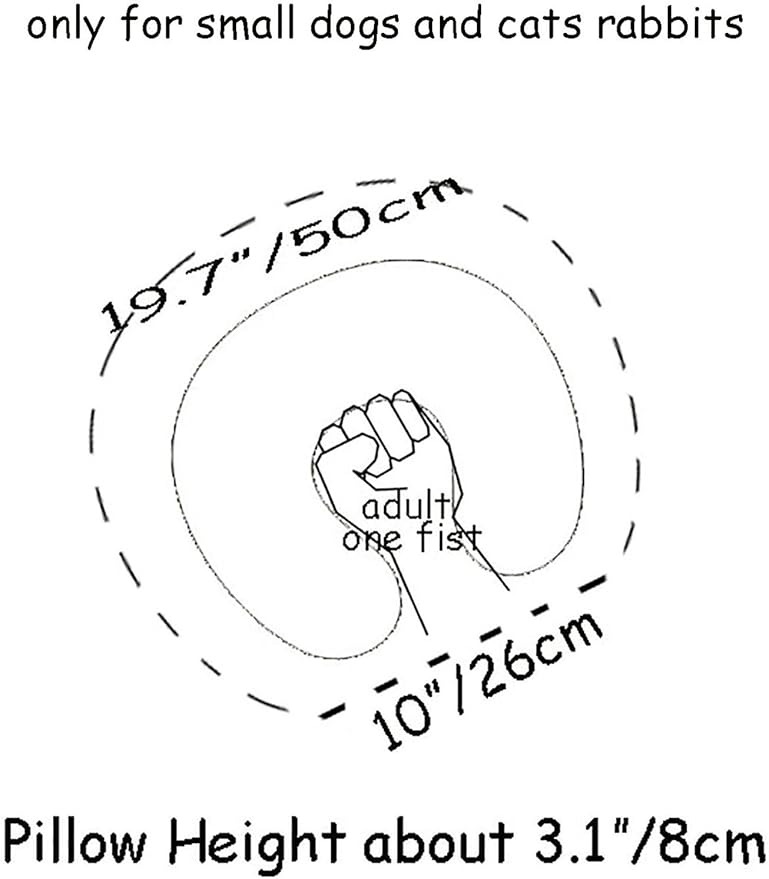 Pet Pillow Floral U-Shaped Pillow for Dogs