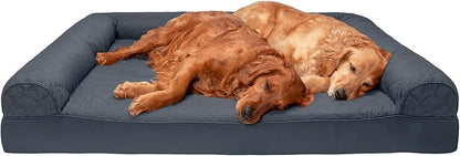 Furhaven Orthopedic Dog Bed for Large Dogs w/ Removable Bolsters & Washable Cover 125 lbs
