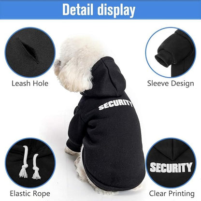 SCENEREAL Security Dog Hoodie Sweaters for Small Medium Large Dogs