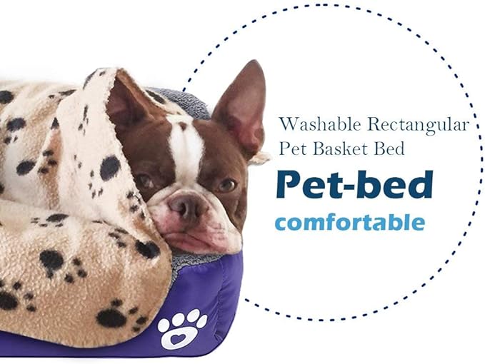 Barelove Rectangular Dog Cat Beds Mattress Washable Pads Room