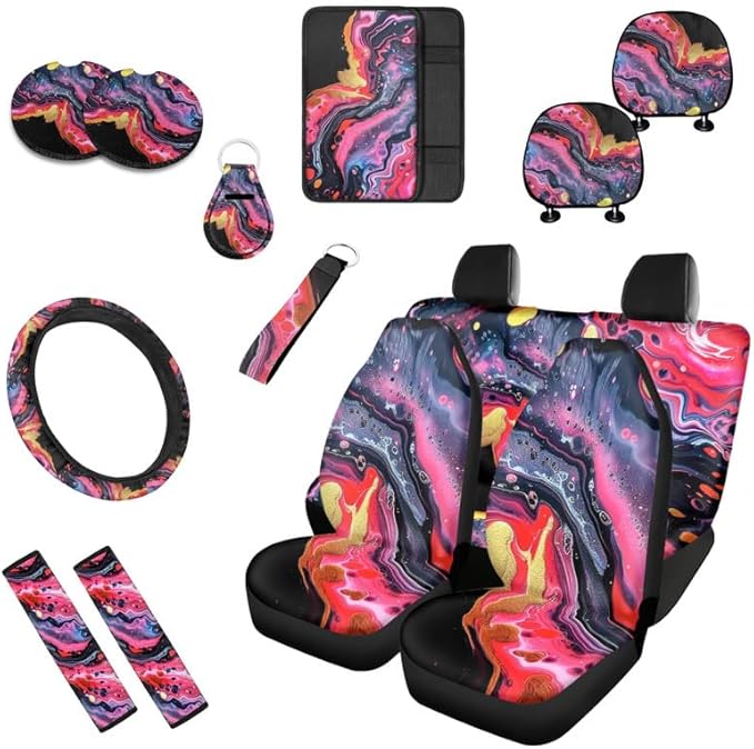 Marble Fluid Paintings 13 PCS Car Seat Cover