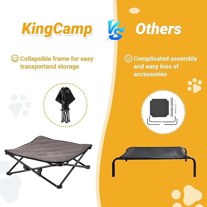 KingCamp Elevated Dog Bed Raised Dog Bed Dog