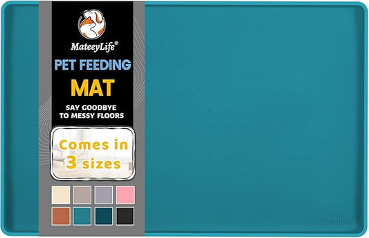 MateeyLife Silicone Cat & Dog Food Mat for Floors Waterproof