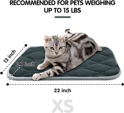 furrybaby Dog Bed Mat Flat Crate Mat with Anti-Slip Bottom Machine Washable Pet Kennel Pad for Dog Sleeping (XS 22x13''